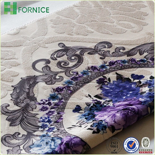 Weft knitted jacquard printed upholstery sofa fabric