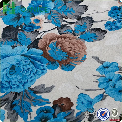 Micro velvet printed upholstery sofa fabric