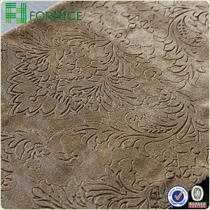 Weft knitted poly velour 3d embossed upholstery sofa fabric