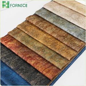 Imitation cotton velvet embossed bronzing upholstery sofa fabric