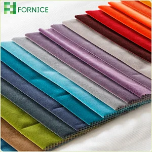 Micro velvet plain dyed upholstery sofa fabric