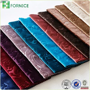 Italian velvet embossed upholstery sofa fabric