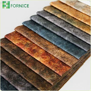 Imitation cotton velvet embossed bronzing upholstery sofa fabric