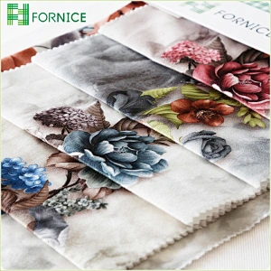 Italian velvet printed upholstery sofa fabric