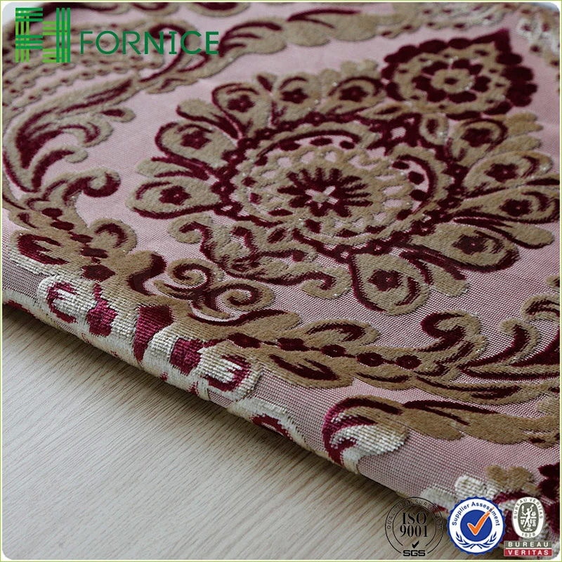 Weft knitted jacquard fabric for upholstery sofa