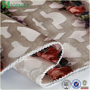 Weft knitted jacquard printed upholstery sofa fabric