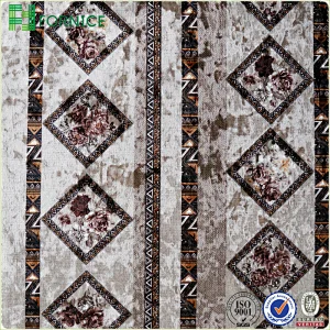 Weft knitted poly velour ice flower printed upholstery sofa fabric
