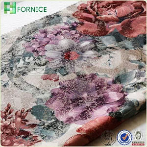 Weft knitted jacquard printed upholstery sofa fabric