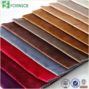 Warp knitted poly velour upholstery sofa fabric