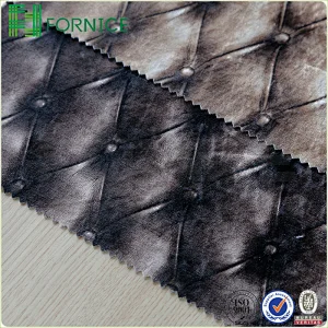 Weft knitted poly velour printed upholstery sofa fabric