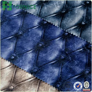 Weft knitted poly velour printed upholstery sofa fabric
