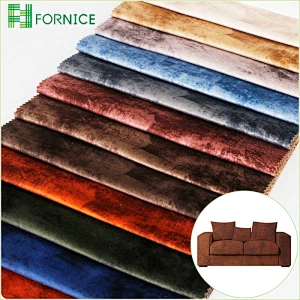 High-quality 100% polyester warp knitted holland velvet printed furniture sofa fabric