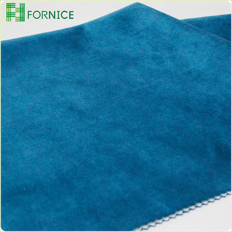 High-quality 100% polyester warp knitted holland velvet dyed plain soil release upholstery sofa fabric