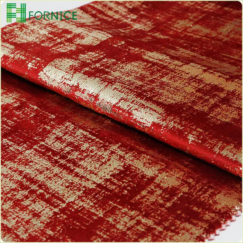 2020 new designs 100% polyester warp knitted holland velvet double - color film bronzing upholstery sofa fabric