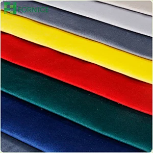 High-quality 100% polyester warp knitted holland velvet dyed plain upholstery sofa fabric