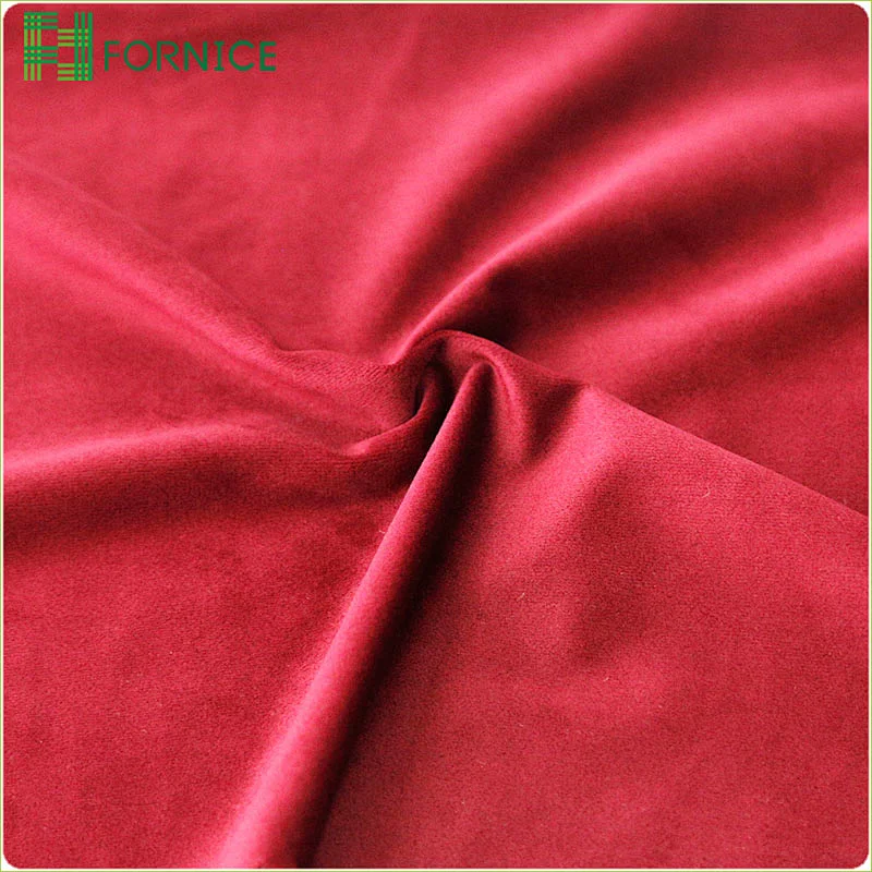 High-quality 100% polyester 43 colors warp knitted holland velvet dyed plain upholstery sofa fabric