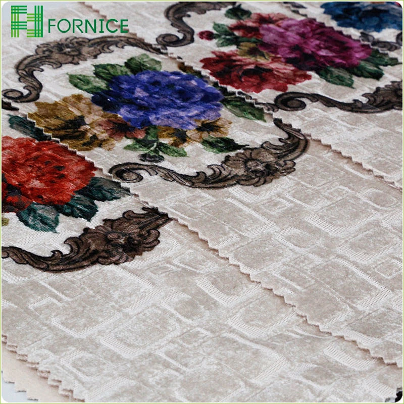 High-quality 100% polyester weft knitted jacquard upholstery sofa fabric