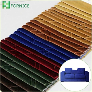 High-quality 2020 new designs 100% polyester warp knitted jaguar velvet embroidered upholstery sofa fabric