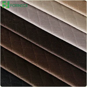 High-quality 100% polyester warp knitted holland velvet embossed upholstery sofa fabric