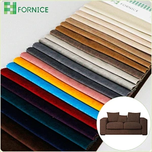High-quality 100% polyester warp knitted matte velvet dyed printed upholstery sofa fabric