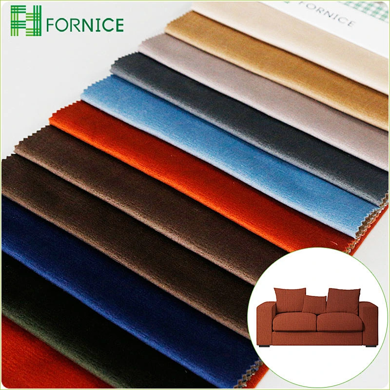 High-quality 100% polyester warp knitted holland velvet printed embossed upholstery sofa fabric