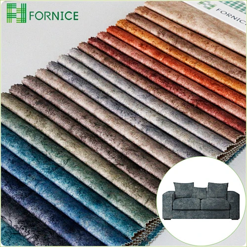 High-quality 100% polyester warp knitted holland velvet taped upholstery sofa fabric