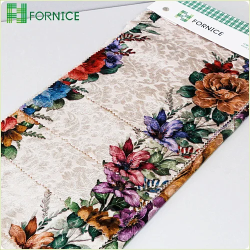 2020 new designs 100% polyester weft knitted jacquard printed fabric for furniture sofa