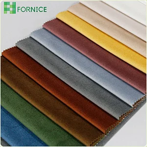 High-quality 100% polyester warp knitted holland velvet embossed upholstery sofa fabric