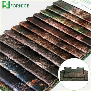 2020 new designs 100% polyester warp knitted holland velvet bronzing fabric for furniture sofa