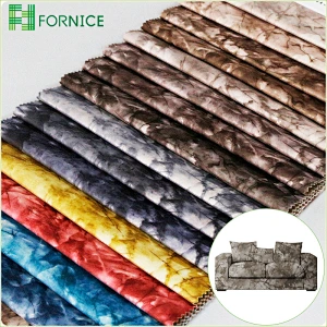 High-quality 100% polyester warp knitted holland velvet printed upholstery sofa fabric