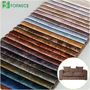 High-quality 100% polyester warp knitted holland velvet printed furniture sofa fabric