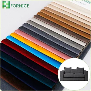 High-quality 100% polyester warp knitted matte velvet dyed printed furniture sofa fabric
