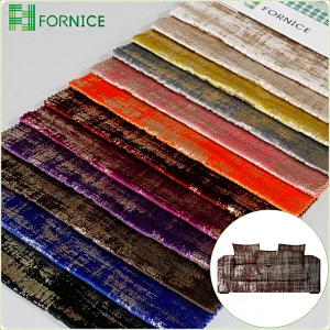 High-quality 2020 new designs 100% polyester warp knitted italian velvet bronzing upholstery sofa fabric