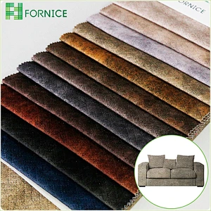 High-quality 100% polyester warp knitted holland velvet embossed  fabric for upholstery sofa