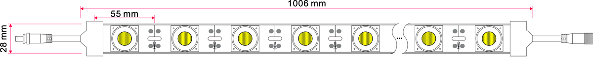 EdgeLight LED Light Bar - Short Throw - 6500K - 365mm