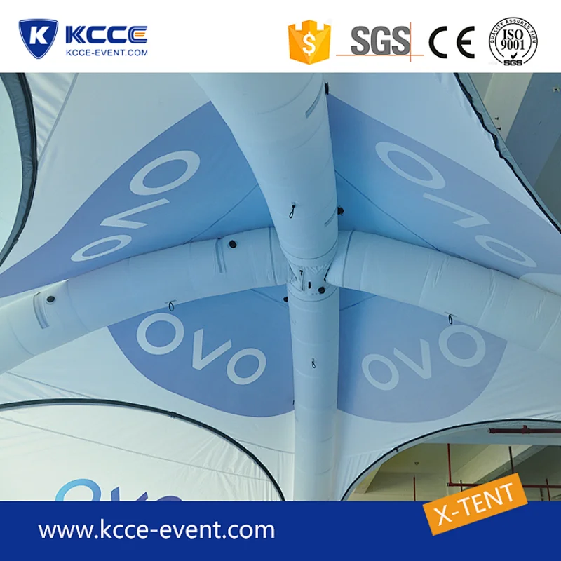 White color custom design inflatable canopy X tent