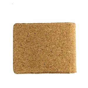 Latest popular custom wholesale dark vegan printed cork leather wallet womens