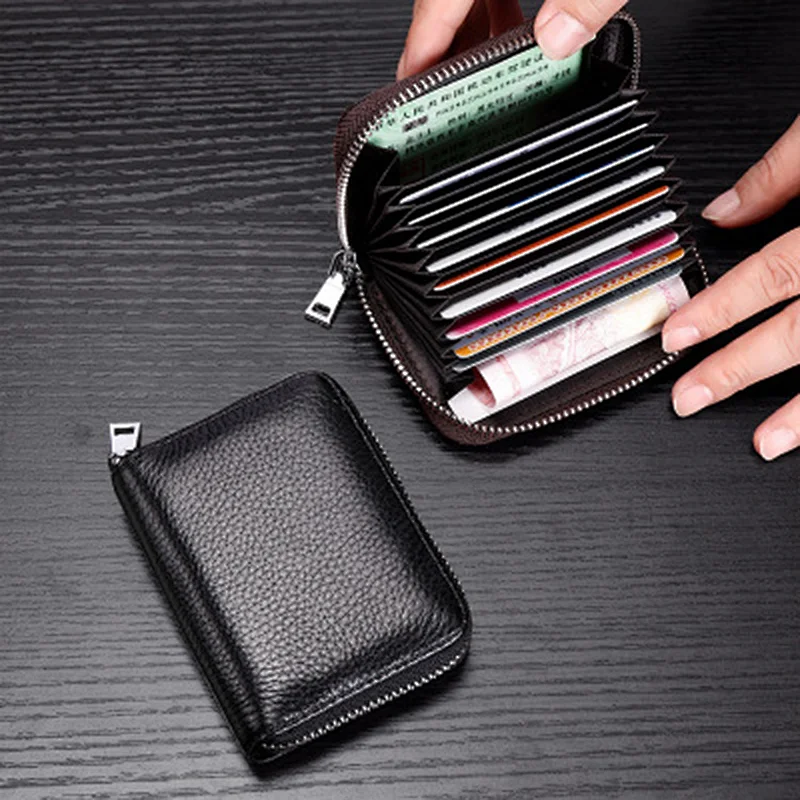 Latest ladies purse wallets genuine leather women wallet chain front pocket private label wallet