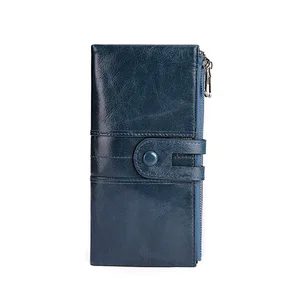 China factory direct sale wemans genuine leather wallet with rfid