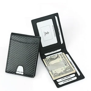 Professional experienced supplier money clip carbon crypto wallet for business man
