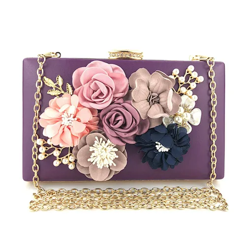 Guangzhou best seller fancy acrylic pearl frame party satin clutch evening bag