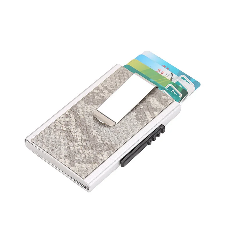 hot selling high quality mini wallet aluminum clips metal place blank card holder slim
