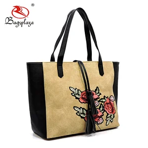 Hottest cheap China Manufacturer flower embroidery handbags