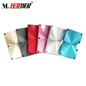 Factory Customized Low Price Leather Card Holder Aluminum