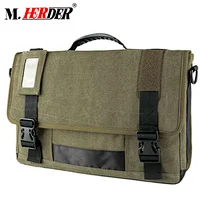 Amazon hot sale classic messenger canvas shoulder-bag briefcase computer laptop bag