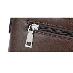 Professional waterproof leather waxed  briefcase with laptop computer bag