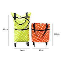 Manufacture wholesale cheap hot sell reusable folding shopping trolley bag vegetable