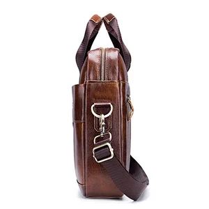 Guangzhou factory top quality crazy horse vintage genuine leather Messenger Bag Briefcase