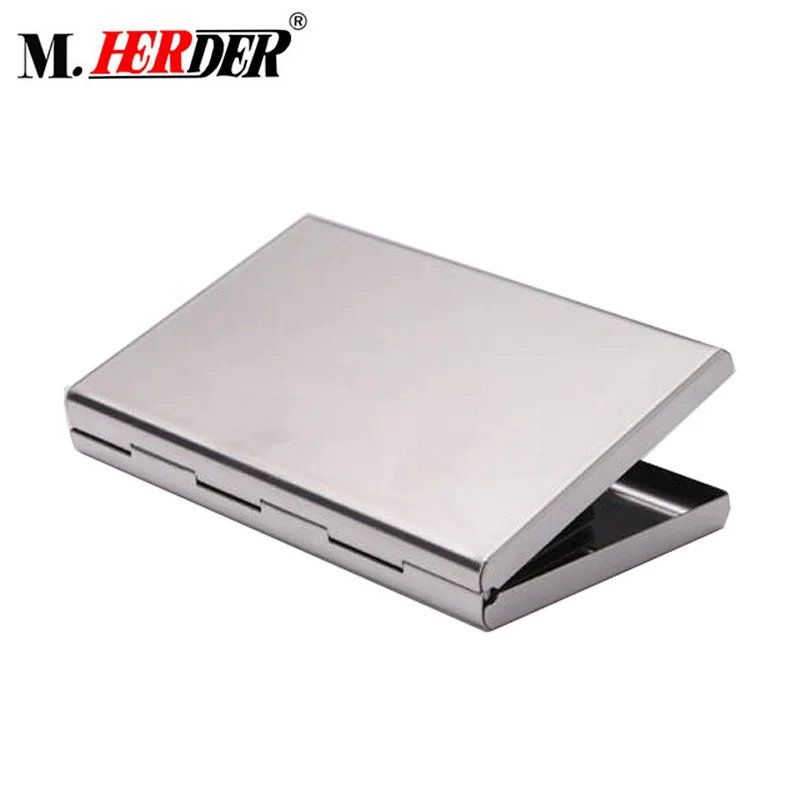 Customized high-grade emboss rfid stainless steel mesh wallet id credit card holder clip