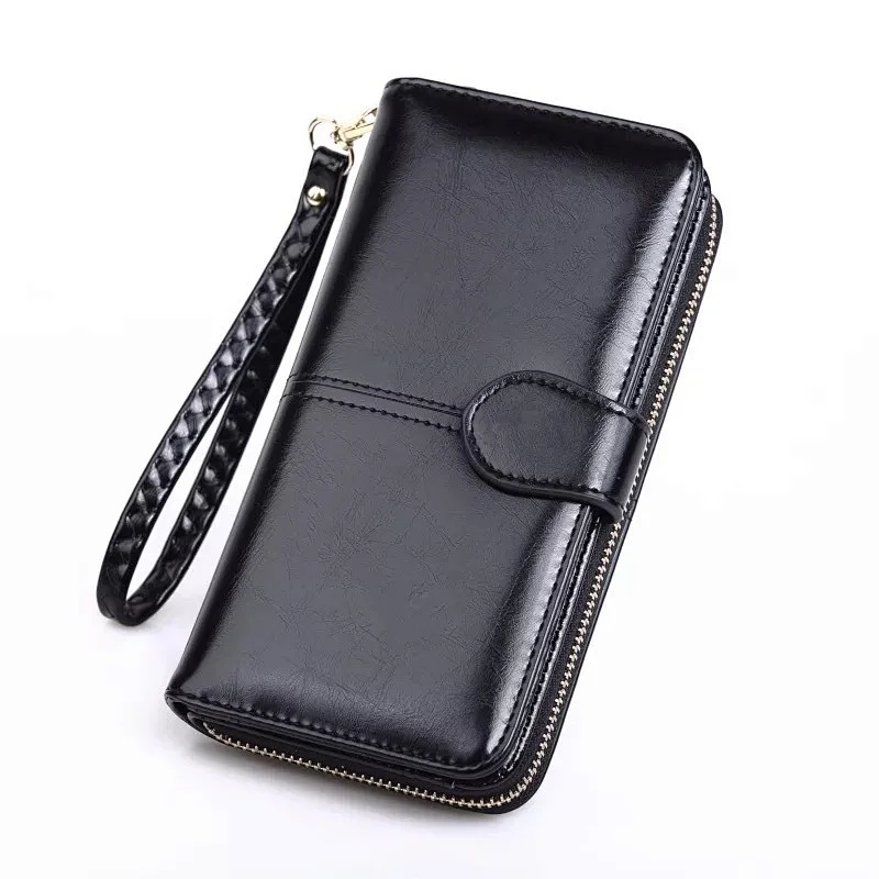 Amazon Hot sell Card Holder Multi Function Man PU Leather Long Wallet